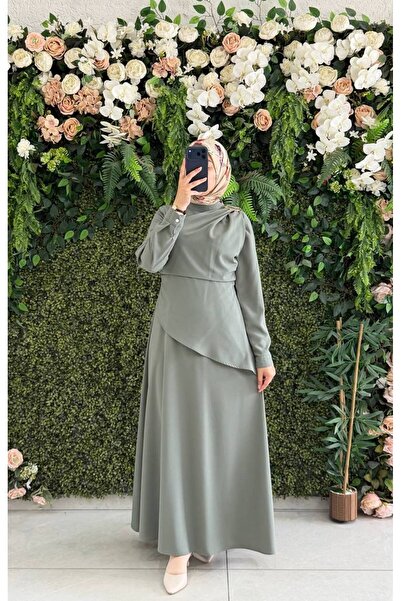 Moda Fatma kristal krep elbise