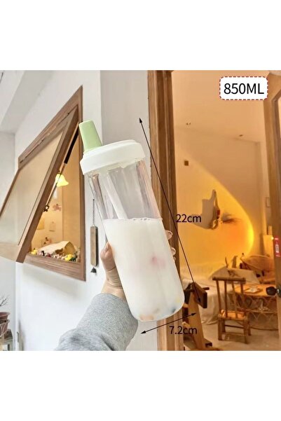 Choice5 500ml Green 500/850ml Water Bottles Straw Cup Juice Milk Plastic Cup ...