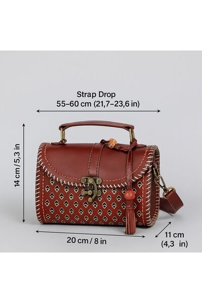Kanyaka Indian Dholak (Barrel- style)-Handcrafted Vegan Leather Bag