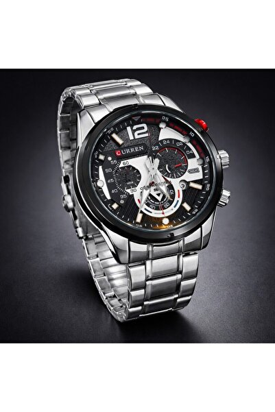 Curren Men’s Chronograph Watch Stainless Steel Luxury Sport Watch