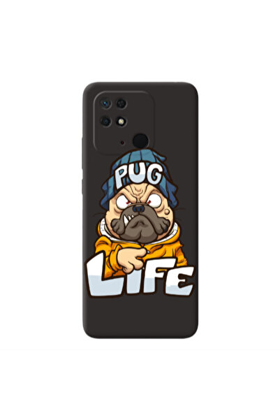 Other Xiaomi Redmi 10C Pug Life 2 Black Colored Silicone TPU Θήκη