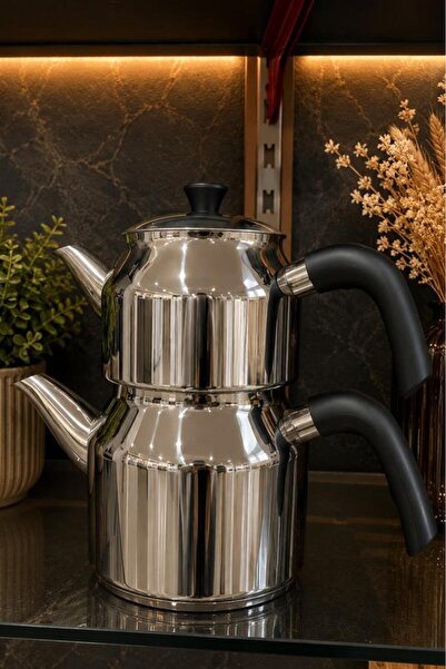 Çeyiz Diyarı Çetcook Elit Black Bakelite Handle Large Size Teapot