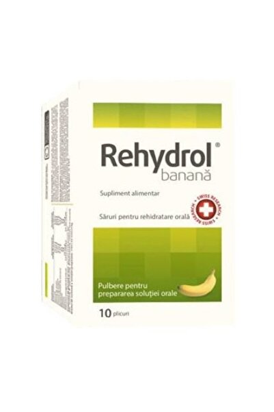 MBA Pharma Saruri de rehidratare cu aroma de banana Rehydrol, 10 plicuri, Inn...