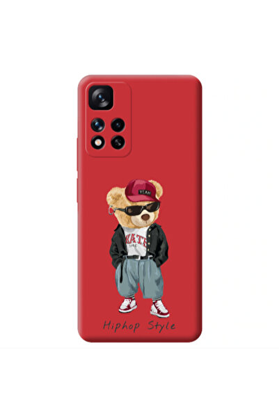 Other Xiaomi Redmi Note 11 Pro 5G Hip hop style Red Colored Silicone TPU Θήκη