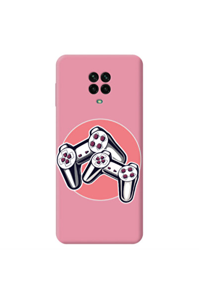 Other Xiaomi Redmi Note 9 Pro Retro Joysticks Pink Colored Silicone TPU Θήκη
