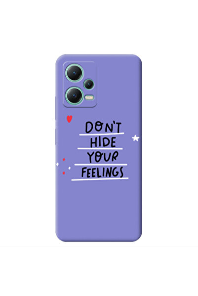 Other Xiaomi Redmi Note 12 Pro 5G Dont Hide Your Feelings Purple Colored Sili...