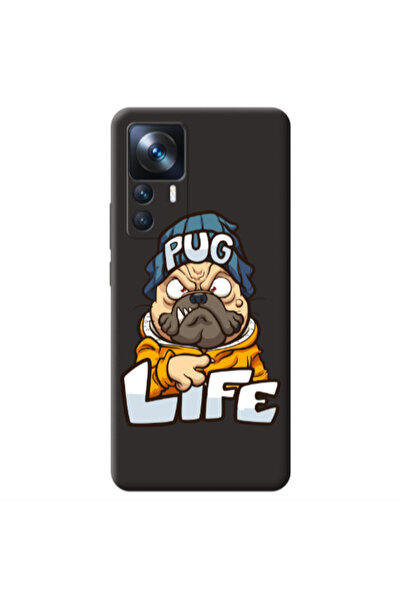 Other Xiaomi Mi 12T Pug Life 2 Black Colored Silicone TPU Θήκη