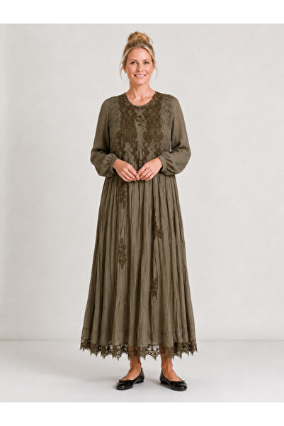 Lissmore 80% Modal 20% Viscose Embroidered Lined Dress