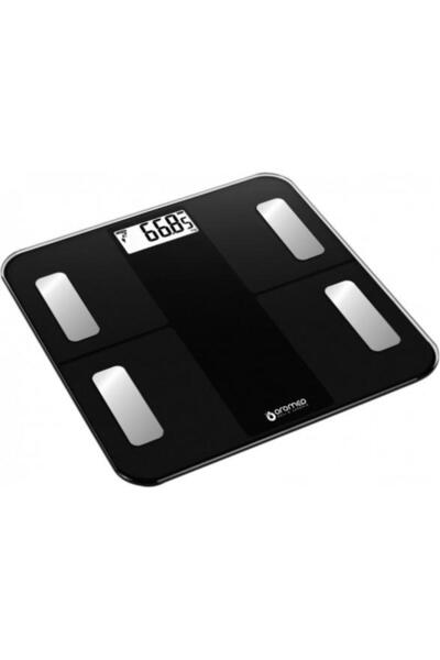 OROMED Cântar corporal inteligent Bluetooth ORO Scale BL Negru, 180 kg, Reînc...