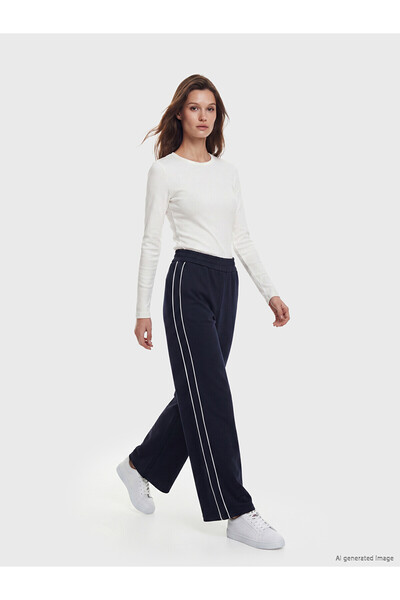 LC Waikiki Vizyon New Season Striped Soft Touch Women's Sweatpants