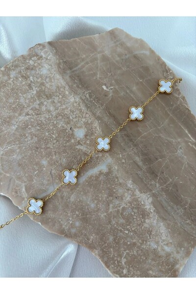 Umrece White Gold Steel Bracelet