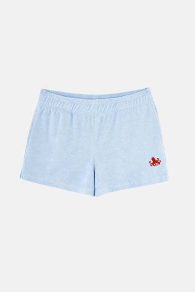 Reflect Studio Octopus Terry Women's Shorts - Light Blue