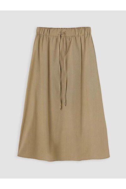 LC Waikiki Elastic Waist 100% Cotton A-Line Skirt (S6)