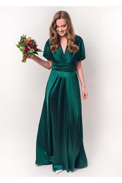 Ethera Rochie Domnisoare de Onoare Convertibila, Lunga din Satin