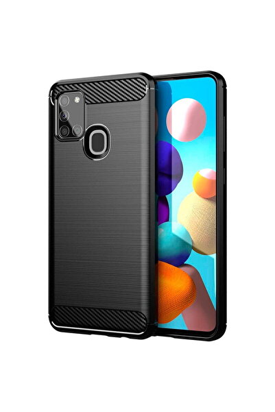 Forcell Husa pentru Samsung Galaxy A21s A217, Forcell, Carbon, Neagra