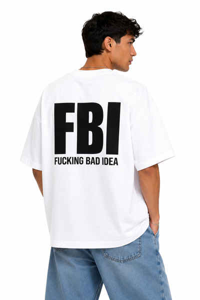 Compostela Unisex Women's Men's Fbi Writing Printed on Back Oversize Thick Fa...