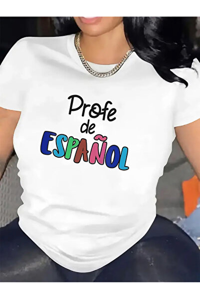 1001 Line [Spanish Teacher T-Shirt] cotton T-Shirt Spanish Teachers Durable, ...