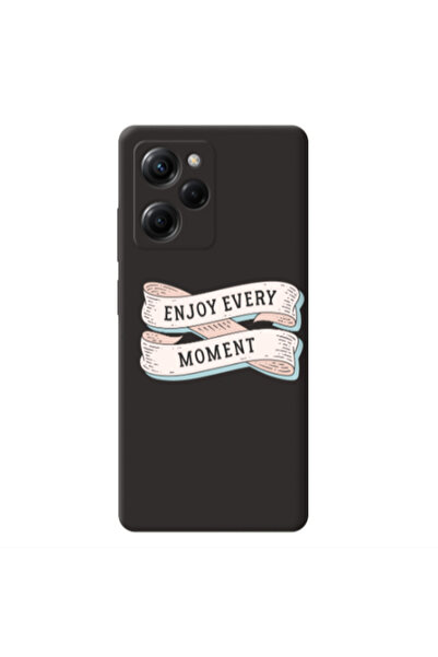 Other Xiaomi Poco X5 Pro Enjoy Every Moment 2 Black Colored Silicone TPU Θήκη