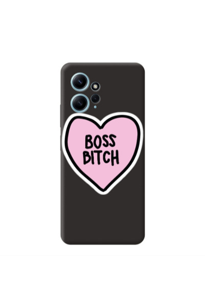 Other Xiaomi Redmi Note 12 4G Boss Bitch Black Colored Silicone TPU Θήκη