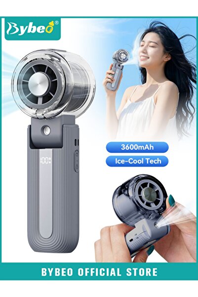 BYBEO Portable Handheld Turbo Fan with Semi-Cooling Plate＆Water Mist Spray, P...