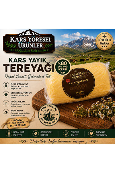 Anadolu Yörem Kars Yayık Tereyağı 5000 gr