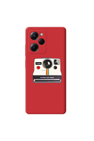 Other Xiaomi Poco X5 Pro Polaroid land camera Red Colored Silicone TPU Θήκη