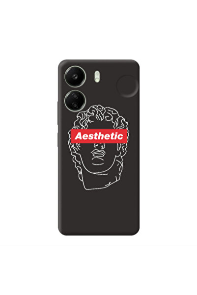 Other Xiaomi Redmi 13C Aesthetic Black Colored Silicone TPU Θήκη