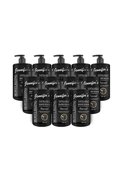 Jennifer's Charcoal Anti-Bacterial Hand Wash 500ML (Pack of 12) - Extra Moist...