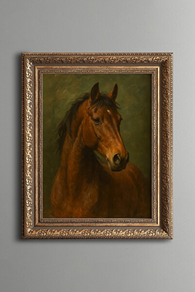 epiqart Horse Portrait – Vintage Patterned Painting – Thick Model