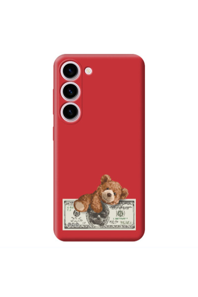 Other Samsung S23 Money Style Red Colored Silicone TPU Θήκη