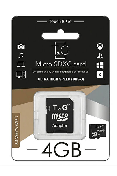 T&G Card de memorie Micro SDHC 4GB cu adaptor SD