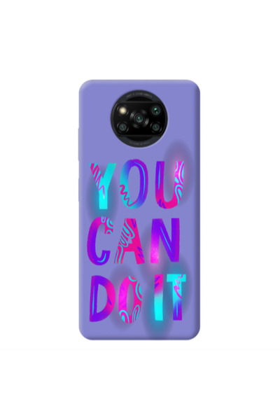 Other Xiaomi Poco X3 /X3 Pro You Can Doit Purple Colored Silicone TPU Θήκη