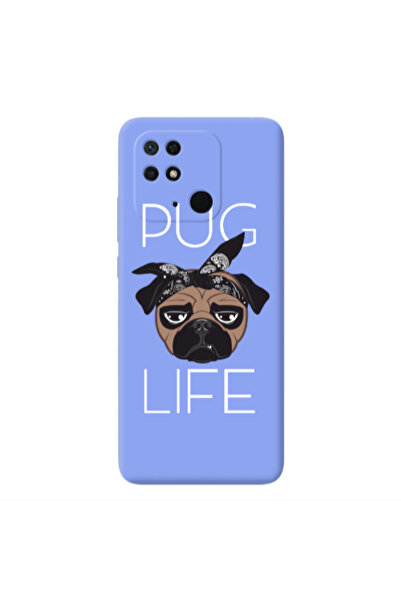 Other Xiaomi Redmi 10C Pug Life Light Purple Colored Silicone TPU Θήκη