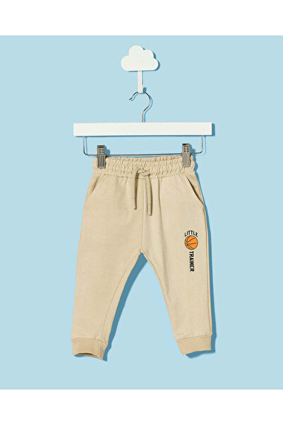 REDTAG Infant Boys Beige Active Joggers