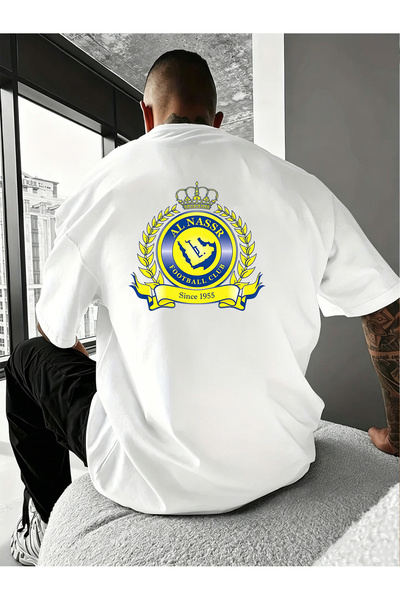 SAUDI Men and Women's 100% Cotton T-Shirt - Oversized Crew Neck Short Sleeve ...