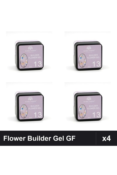 global fashion Set 4 Flower Builder Gel 8ml Nr.13 Constructie Unghii UV