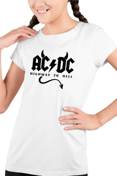 OEM T-Shirt Girls AC/DC Highway To Hell ACDC Merch T-Shirt