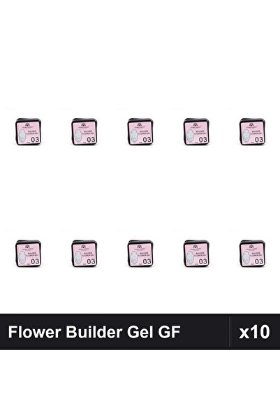 global fashion Set 10 Flower Builder Gel 8ml Nr.03 Constructie Unghii UV