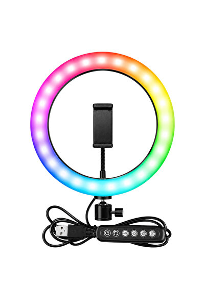 Generic RGB LED MJ26 Ring Light with Tripod Stand