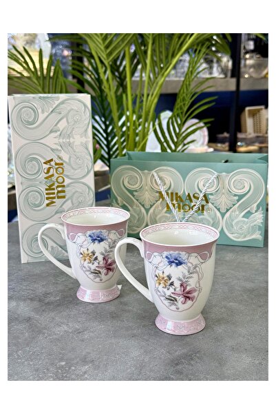 Mikasa Moor Blush Palas Porcelain 2-Piece Mug 290Mp366.121874