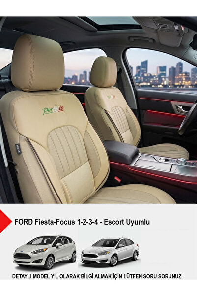 GM-DESIGN Perfetto Series Luxury Linen Car Seat Cover - (Compatible with Ford...