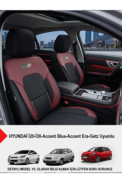 GM-DESIGN غطاء مقعد السيارة الفاخر من سلسلة بيرفيتو - (متوافق مع هيونداي I20-...