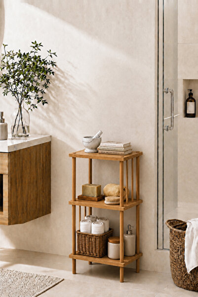 Avmpark Tetra3 Raflı Banyo Dolabı Kolay Kurulum Raflı Çok Amaçlı Dolap