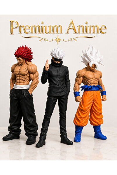 GiginGo Japon Anime Karakter Figürleri Premium Anime 3'lü Set (Goku , Yujiro ...