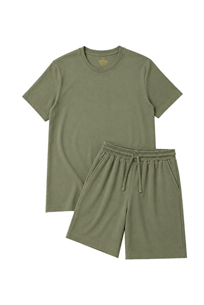 Espina Premium Regular %100 Cotton Basic Shorts Set