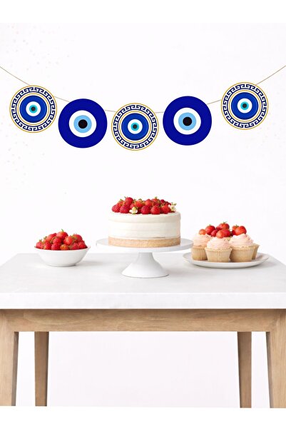 Sinek Kupası Tasarım Evil Eye Bead Themed Banner Party and Birthday Decoration