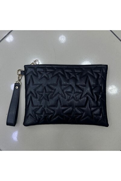 Meryem Çanta Yıldız Dikişli Bilek Askılı Kadın Portföy & Clutch Çanta 30X22CM