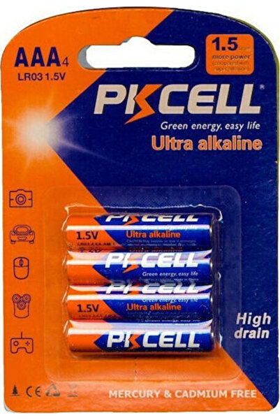 PKCELL Υπεραλκαλικές Μπαταρίες AAA 1.5V 4 τεμάχια 01.001.0095