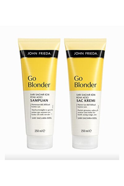 John Frieda Go Blonder Sarı Saçlar İçin Renk Açıcı Şampuan 250 ml + Saç Kremi...