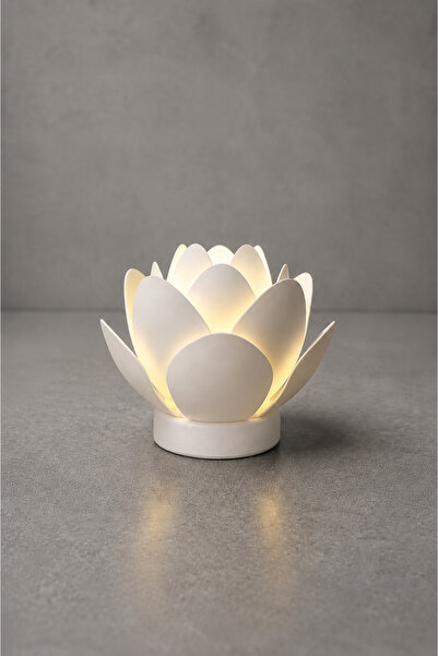 Croitacraft Lotus Çiçeği LED Mumluk - Dekoratif Gece Lambası - Moren Şık mini...